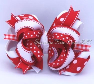 Super Red and White Bow