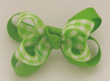 Apple Green Gingham Layered Grippy