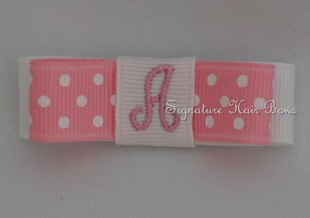 Monogrammed Pink Tuxedo Grippy