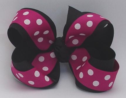 Black and Shocking Pink Dots