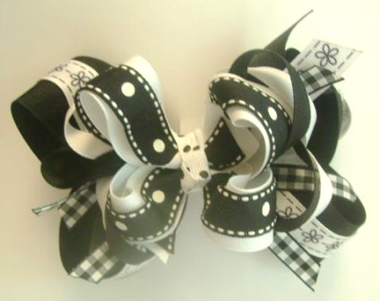 Super Black and White Bow