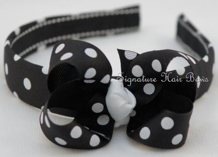 Classy Black Dots Headband