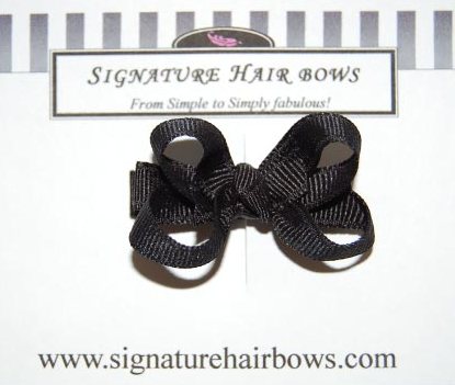 Black Baby Grippy Bow