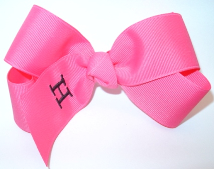 Girl's Signature Bow - Black Monogram