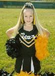 cheer bow on cheerleader