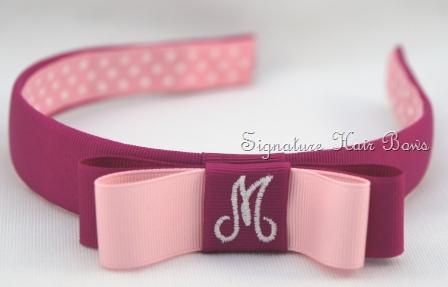 Pink Party Tuxedo Bow Headband