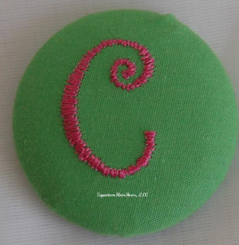 Button Ponytail - Pink Dots