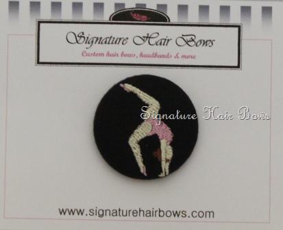 Gymnast  Button Ponytail Holder