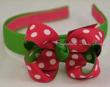 Watermelon Double Dots Signature Haeadband