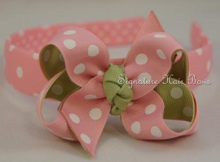 Pink Lemonade Double Dots Headband