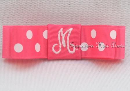 Monogrammed  Hair Bows