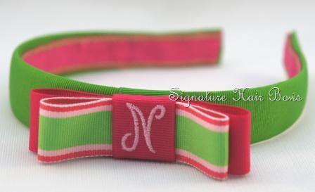 Watermelon Tuxedo Bow Headband