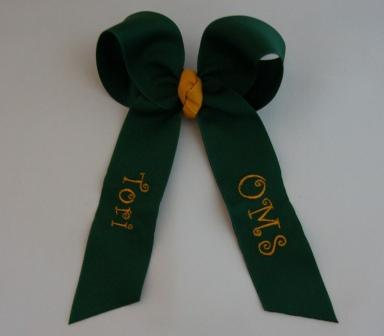 Monogrammed Cheer Bow