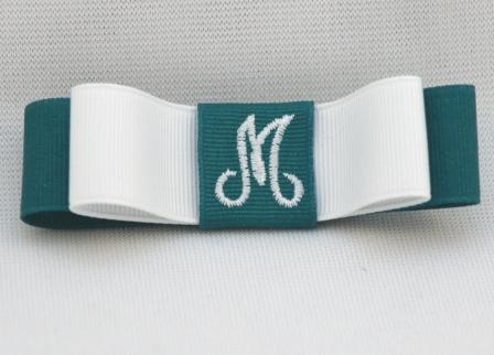 Jade Monogrammed Tuxedo Bow