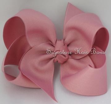mauve hair bow