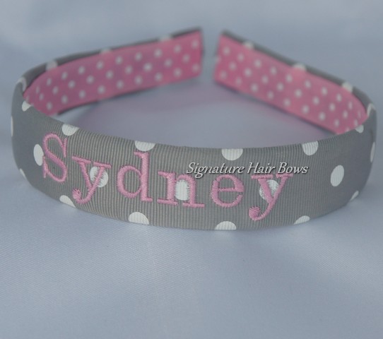 name monogrammed headband