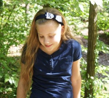 modern tux bow on headband