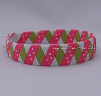 Pink Lemongrass Woven Headband