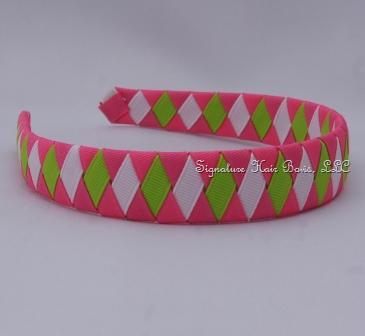 Pink Lemonade Diamonds Woven Headband