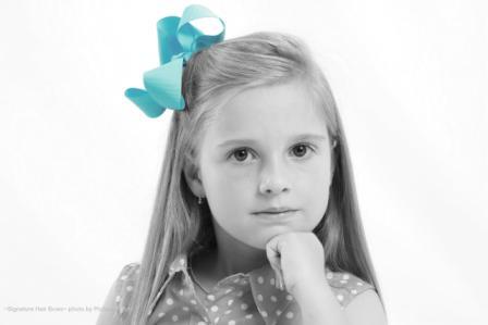 girls big hair bow