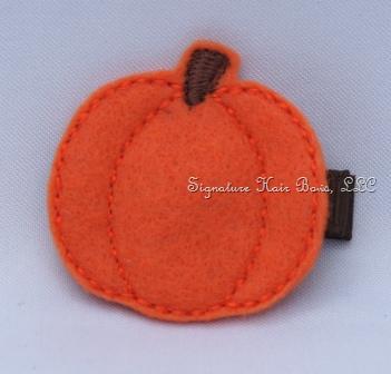 Pumpkin Felt Clip