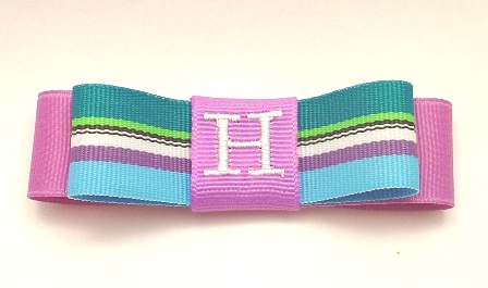 Tropical Rain Stripes Monogrammed Tuxedo Bow