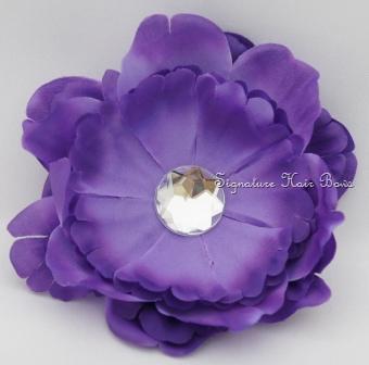 purple peopny hair clip