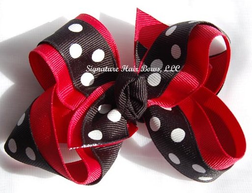 Ladybug Layered Signature Bow