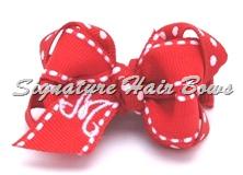 Red Monogrammed Baby Grippy