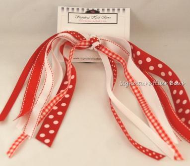 Ponytail Streamers - Red