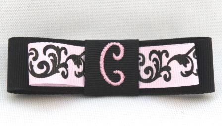 Signature Swirl Monogrammed Tuxedo Bow