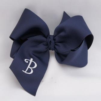 monogrammed hair bow