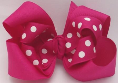 Shocking Pink Layered Bow