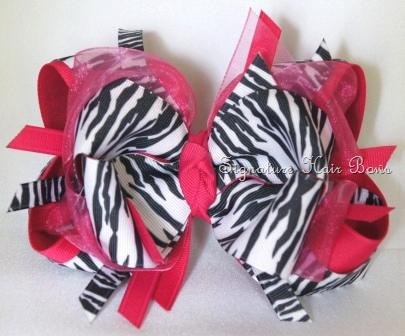Super Wild Zebra Bow