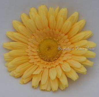 yellow daisy hair clip