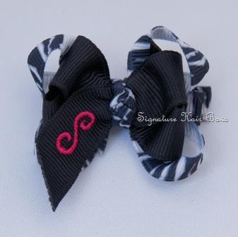 Wild Zebra Monogrammed Baby Grippy