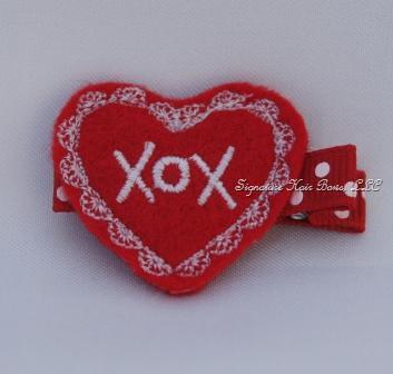 Valentine's Day Felt Hair Clippy