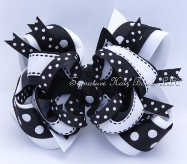 Super Black and White Bow
