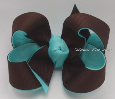 Chocolate Mint Layered Bow