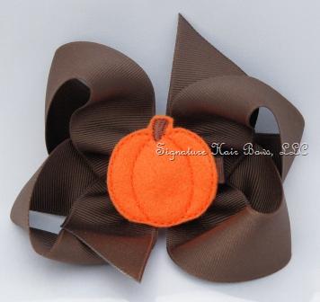 Brown Pumpkin Bow