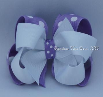 Purple Princess Layered Toddler Bow