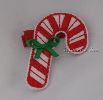 Candy Cane Felt Hair Clip