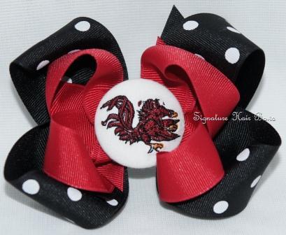 Gamecock Button Bow