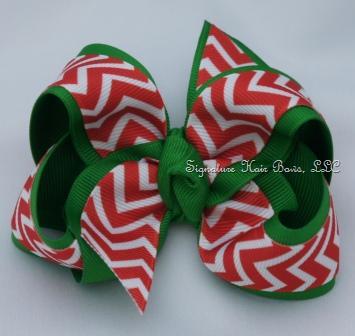 Holiday Chevron Bow