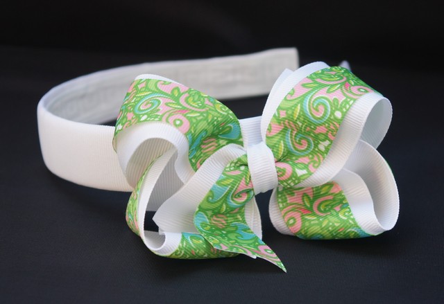 White Lilly Headband and Bow