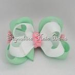 Sweet Mint Layered Baby Bow