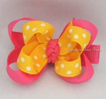 Pink Lemonade Layered Baby Bow