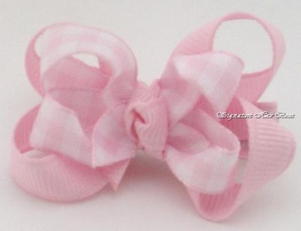 Pink Gingham Layered Grippy
