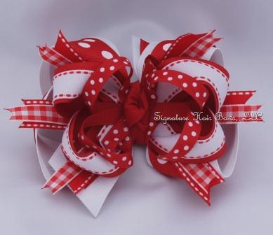 Super Red and White Bow