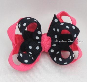 Signature Dots Layered Baby Bow